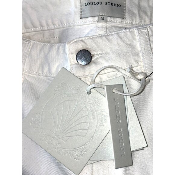 Loulou Studio Isu Shorts in Ivory 25 New Womens Bermuda Long Knee - Picture 10 of 15